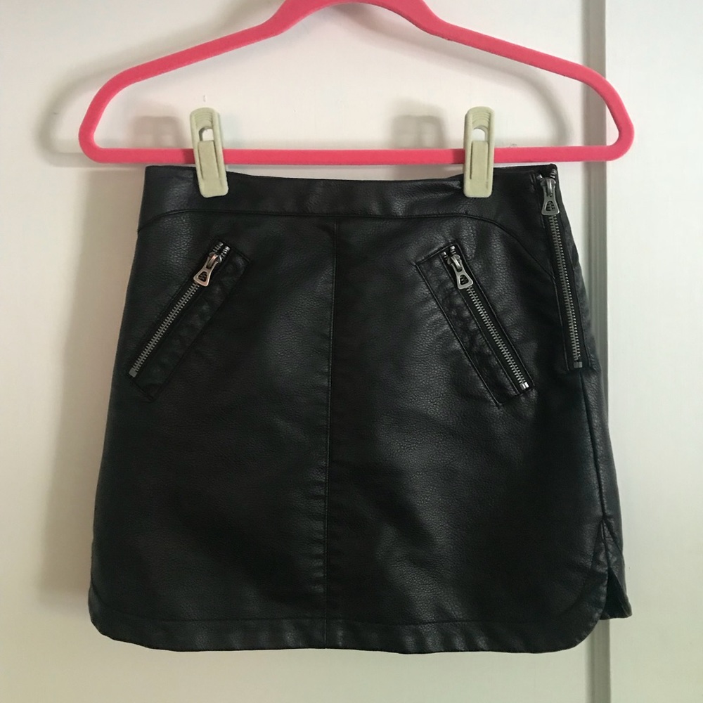 Faux Leather Skirt